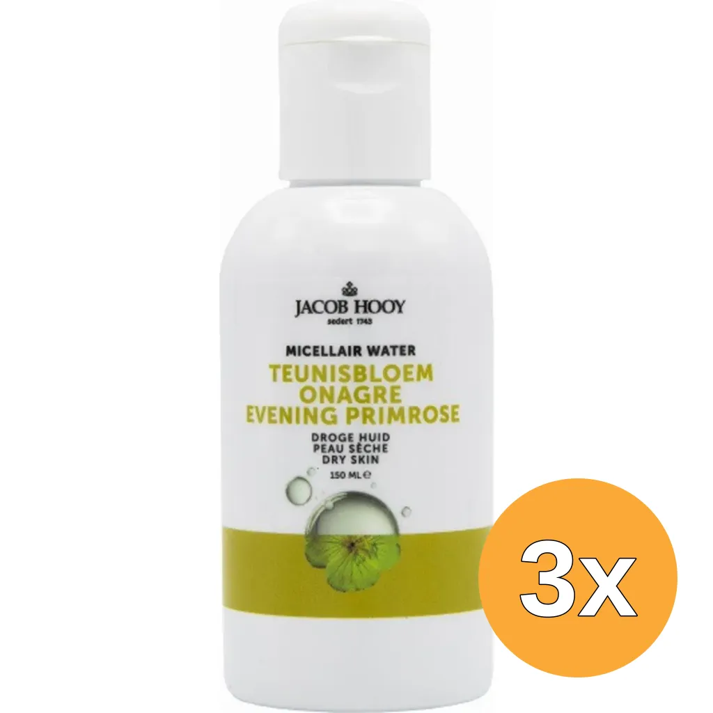 3x Jacob Hooy Teunisbloem Micellair Water (150 ml)