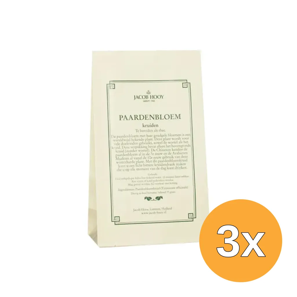 3x Jacob Hooy Paardebloemkruid (75 gr)