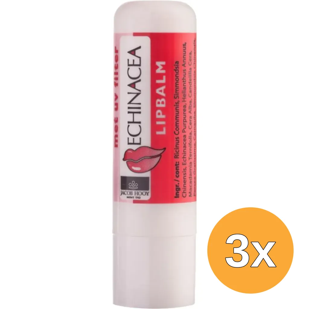 3x Jacob Hooy Echinacea Lipbalsem (1 stuk)