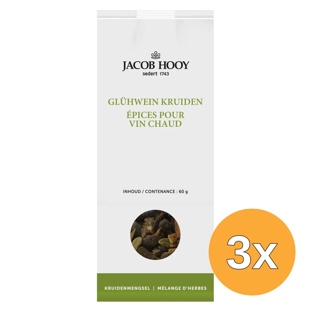 3x Jacob Hooy Glühwein (60 gr)