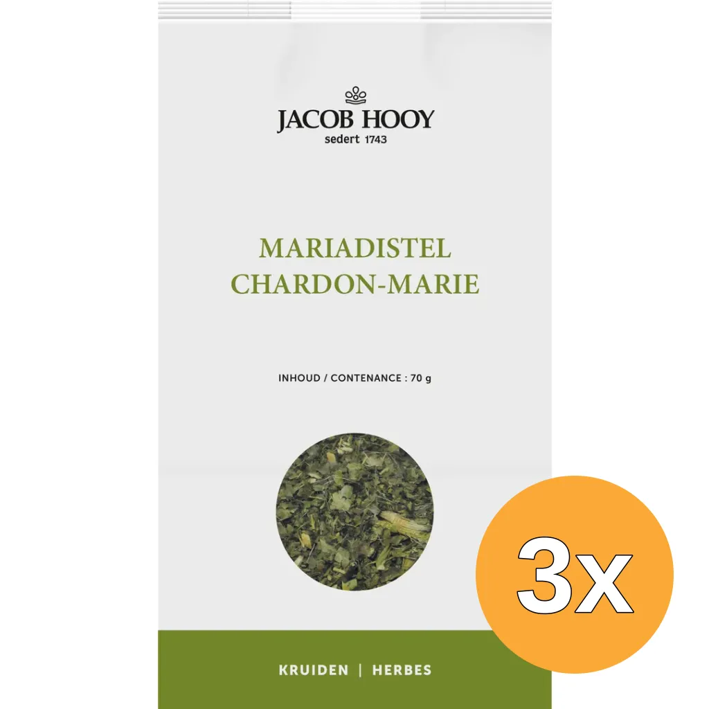 3x Jacob Hooy Mariadistel (70 gr)