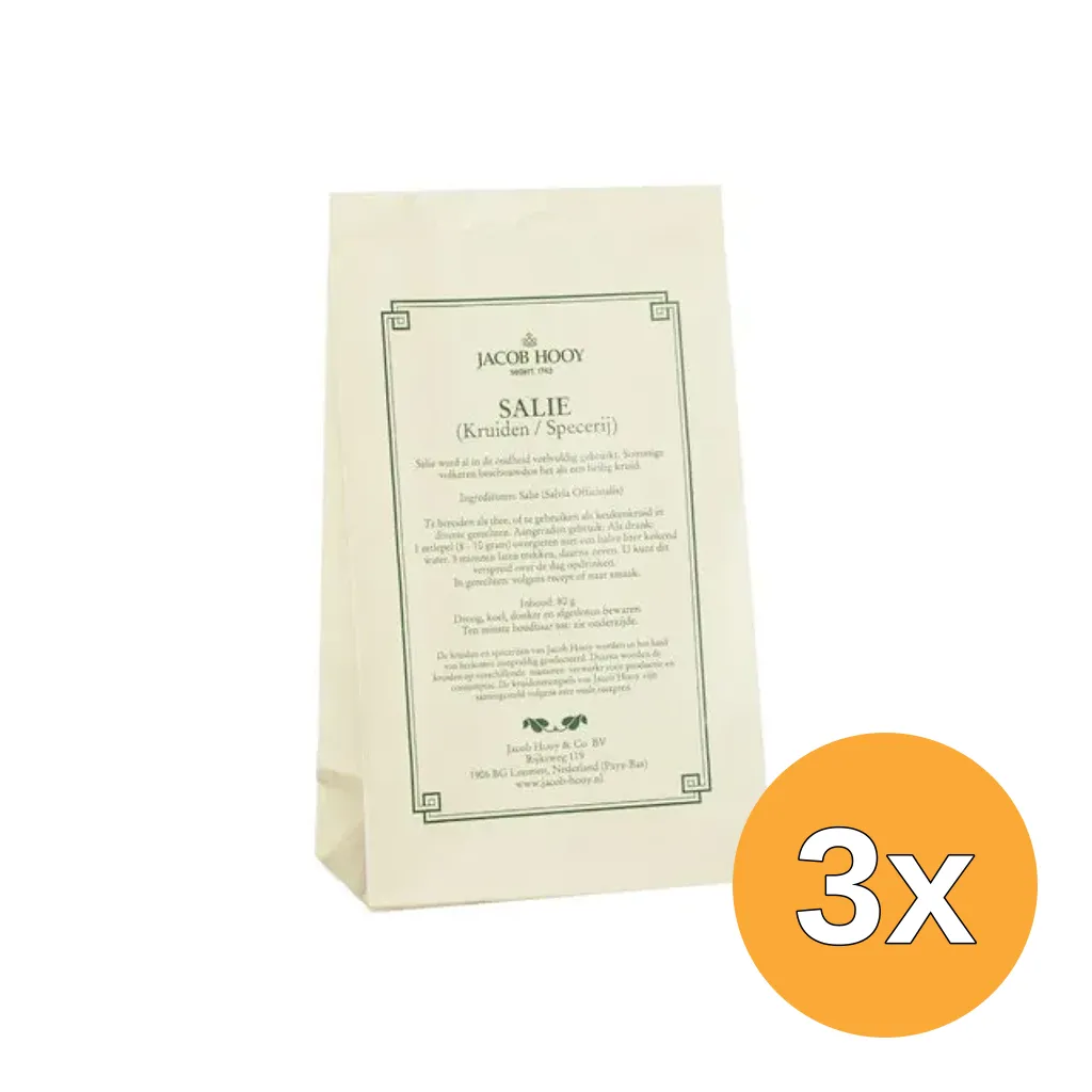 3x Jacob Hooy Salie gesneden (80 gr)