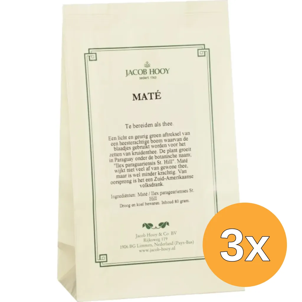 3x Jacob Hooy Mate Thee (80 gr)
