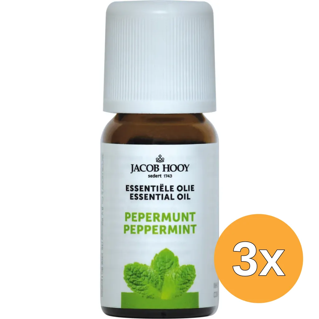 3x Jacob Hooy Pepermunt olie (10 ml)