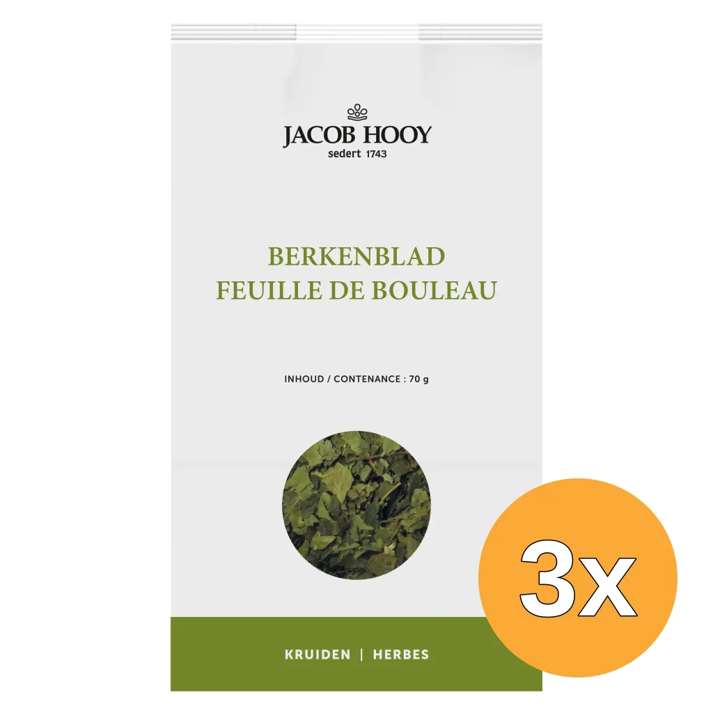 3x Jacob Hooy Berkenblad (70 gr)