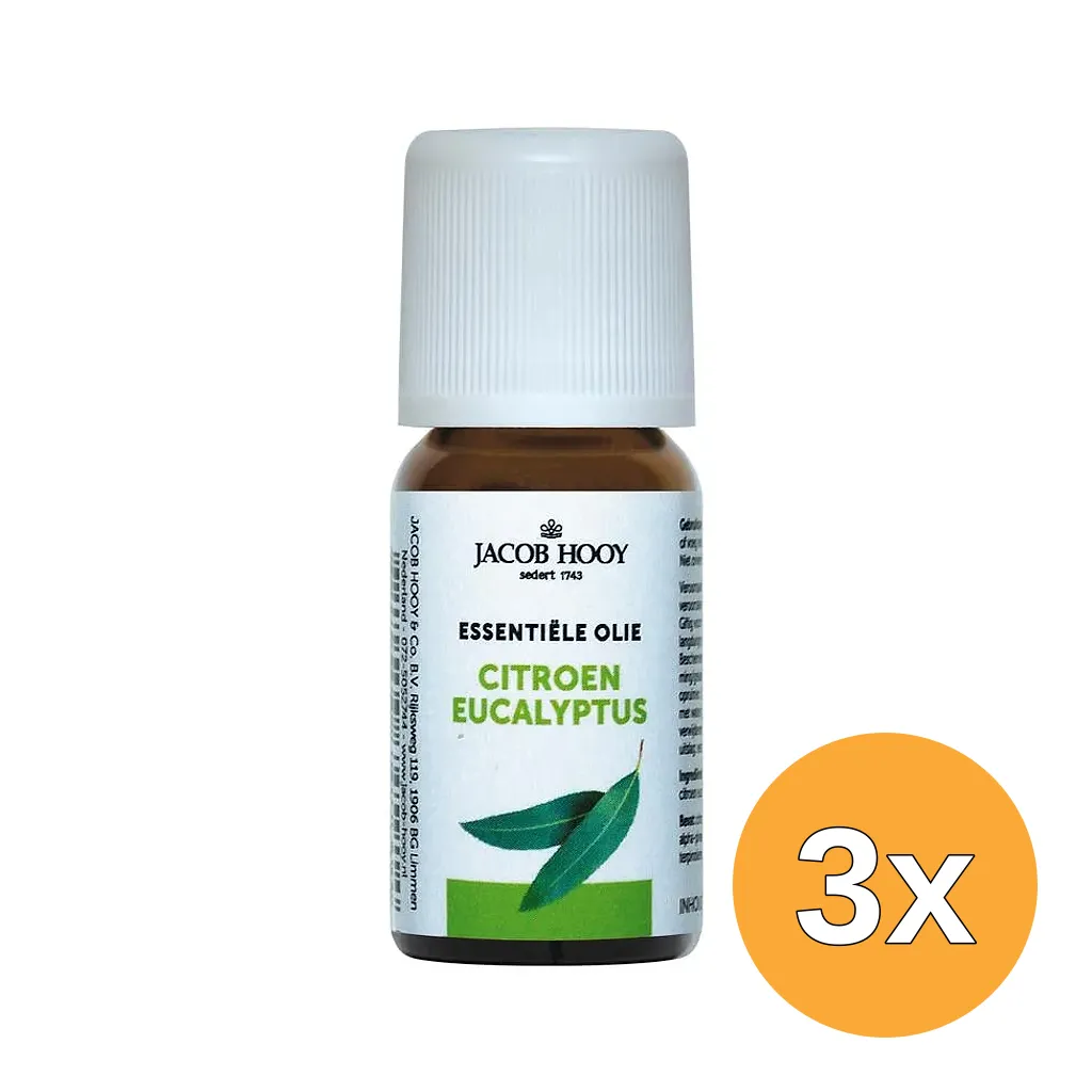 3x Jacob Hooy Eucalyptus citroen olie (10 ml)