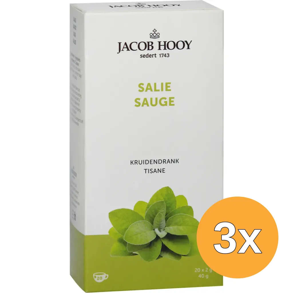 3x Jacob Hooy Salie Thee (20 stuks)