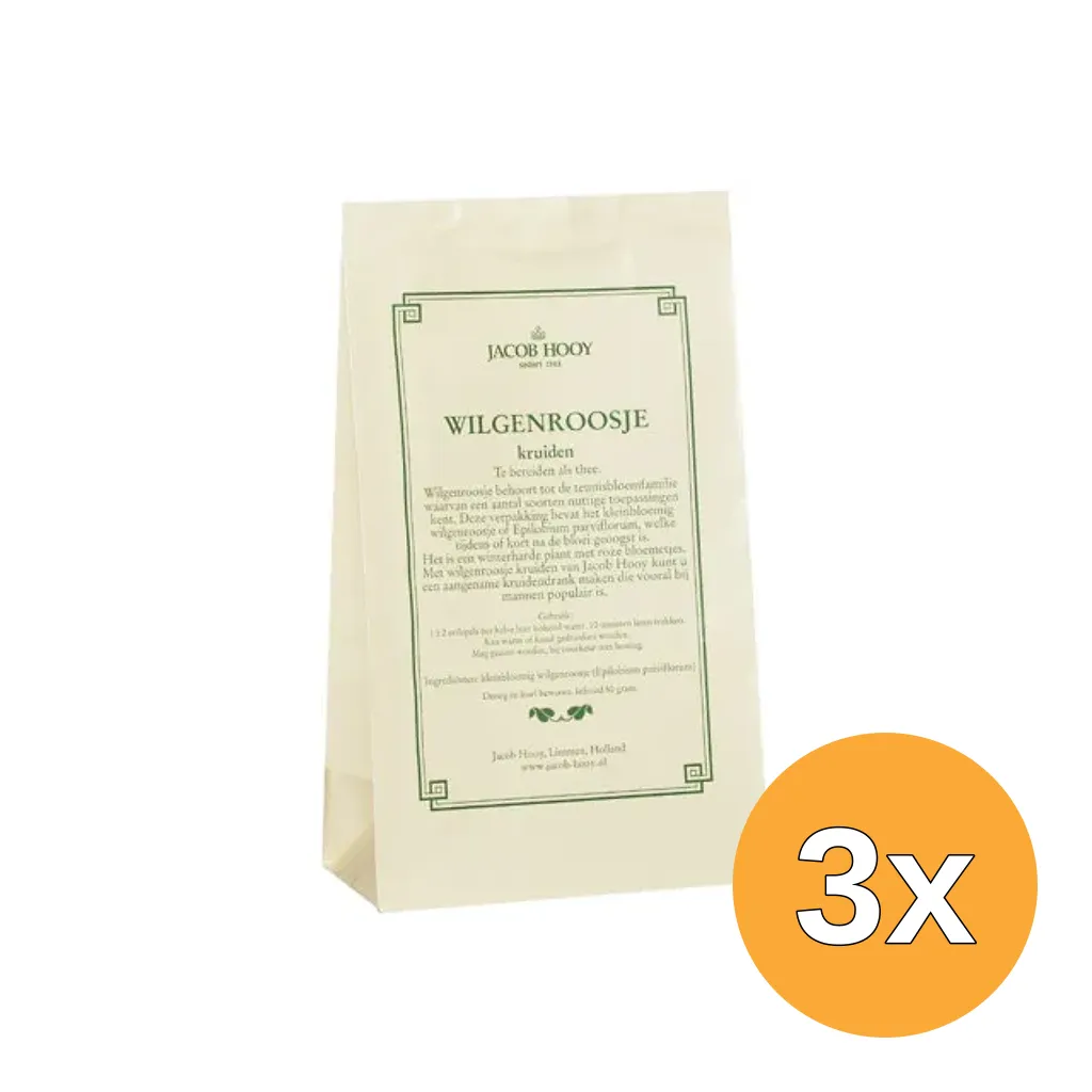 3x Jacob Hooy Wilgeroosje (50 gr)