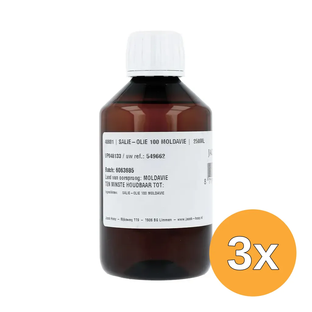 3x Jacob Hooy Salie-Olie 100 Dalmatie (250 ml)