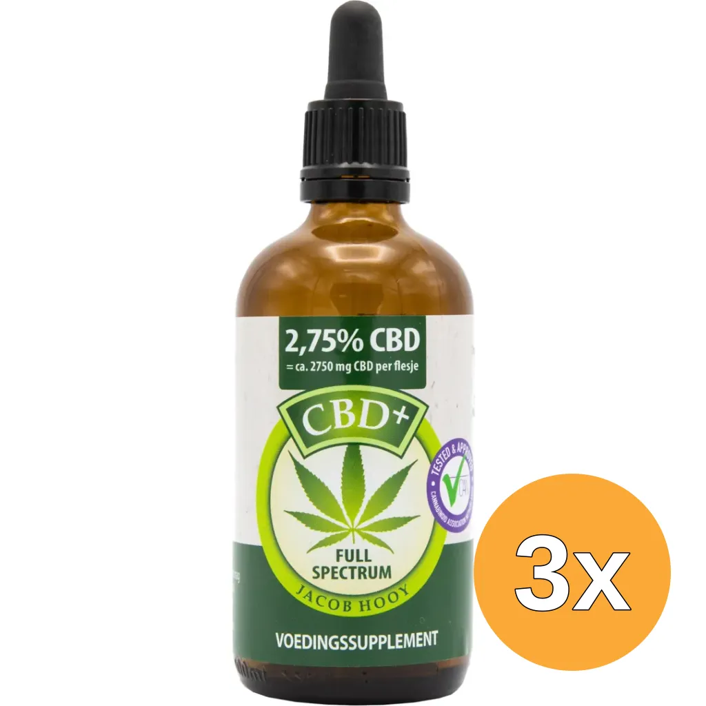 3x Jacob Hooy CBD Plus Olie (100 ml)