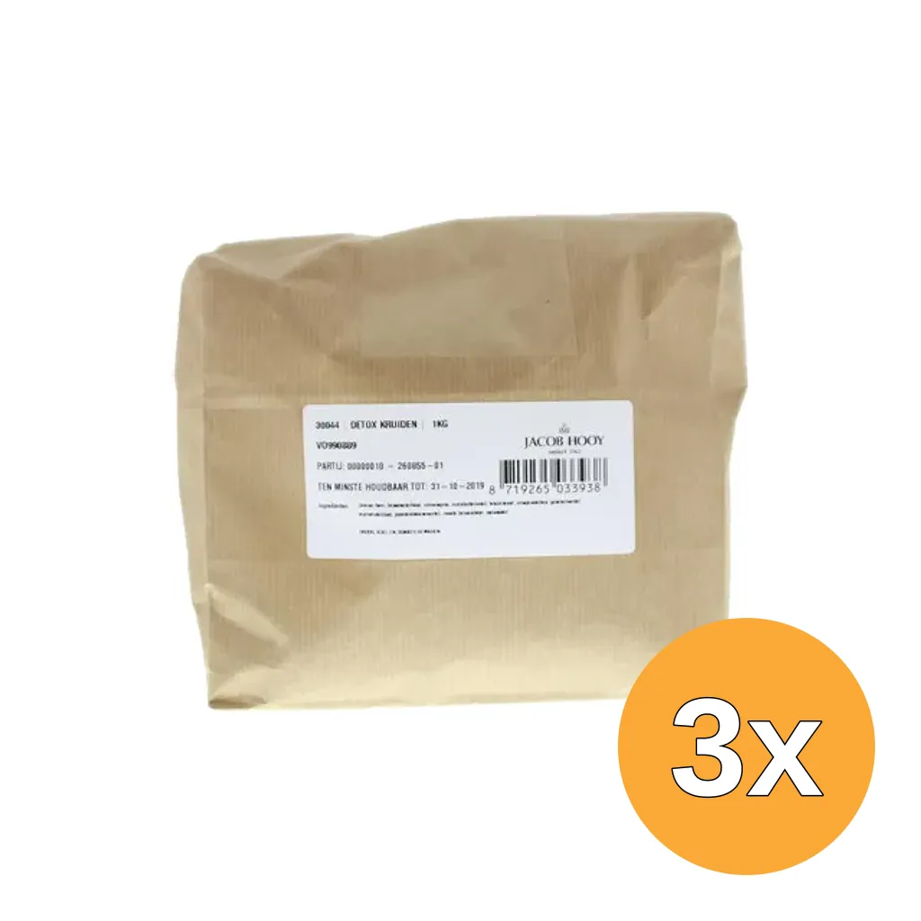 3x Jacob Hooy Detox kruiden (1000 gr)