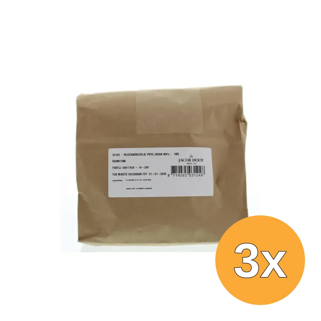 3x Jacob Hooy Vlozaad Vezels (1000 gr)