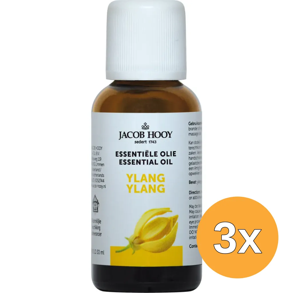 3x Jacob Hooy Ylang ylang olie (30 ml)