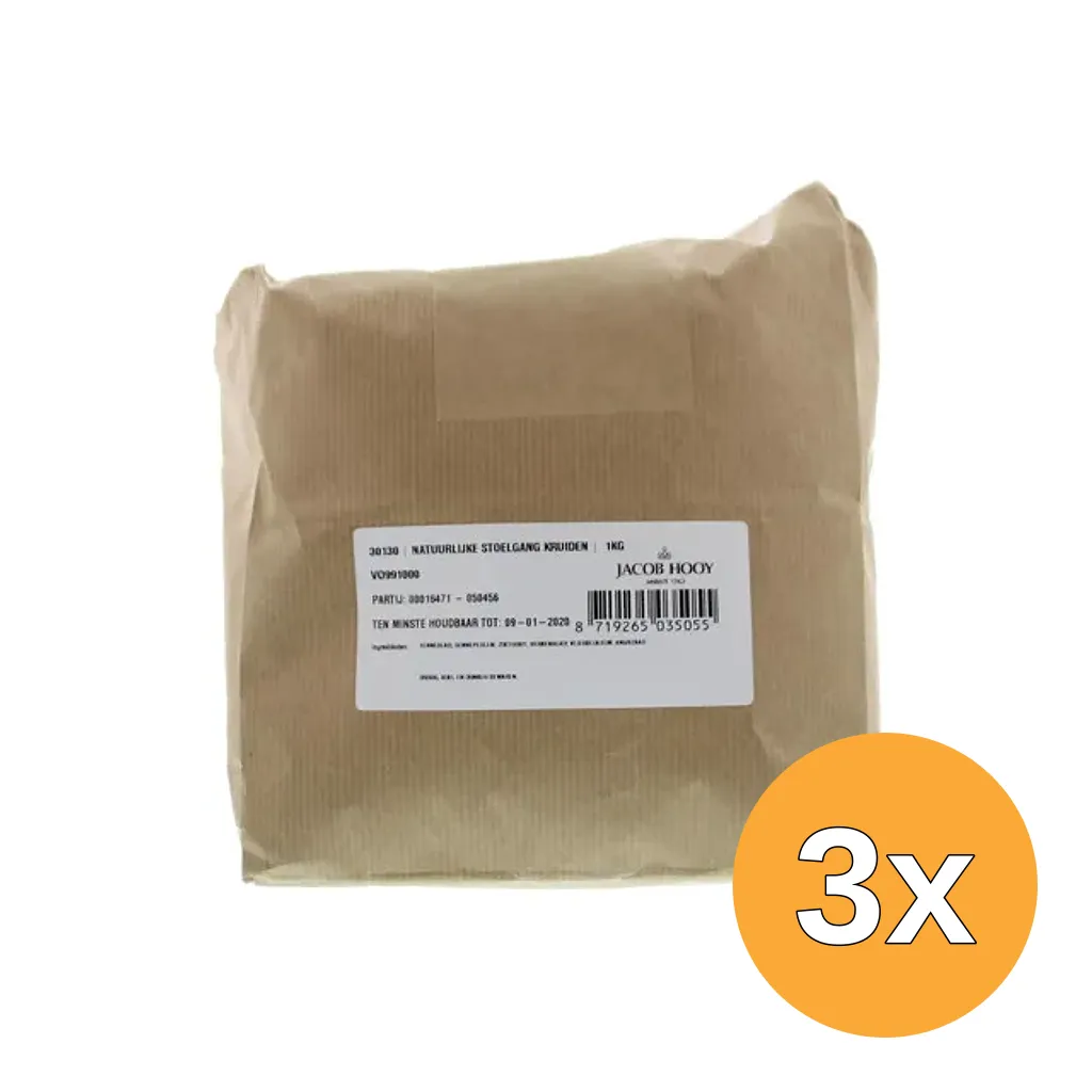 3x Jacob Hooy Natuurlijke Stoelgangkruid (1000 gr)