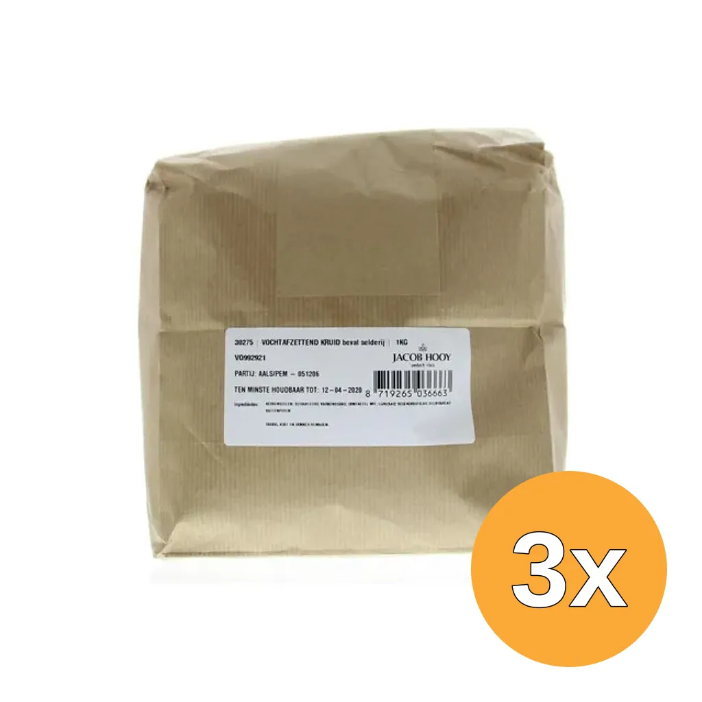 3x Jacob Hooy Vochtafzettende kruiden (1000 gr)