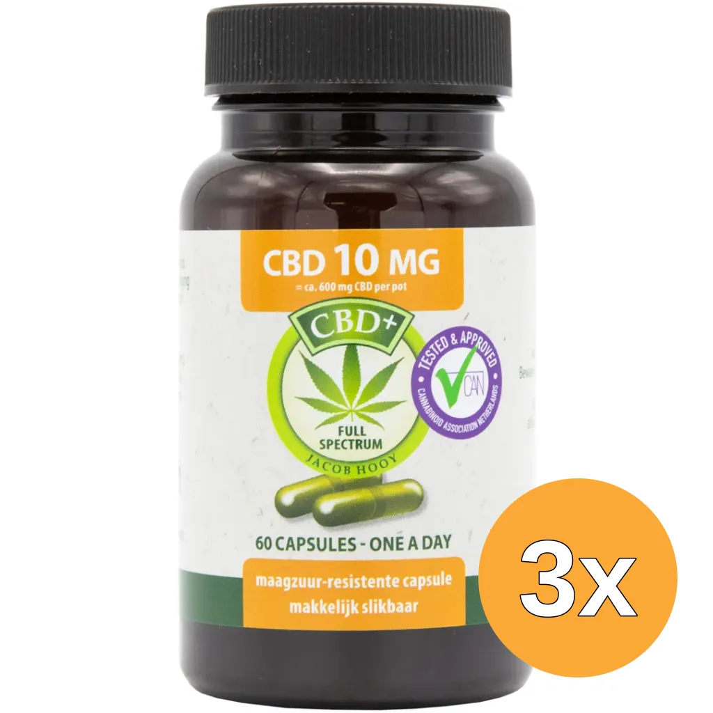 3x Jacob Hooy CBD 10Mg (60 capsules)