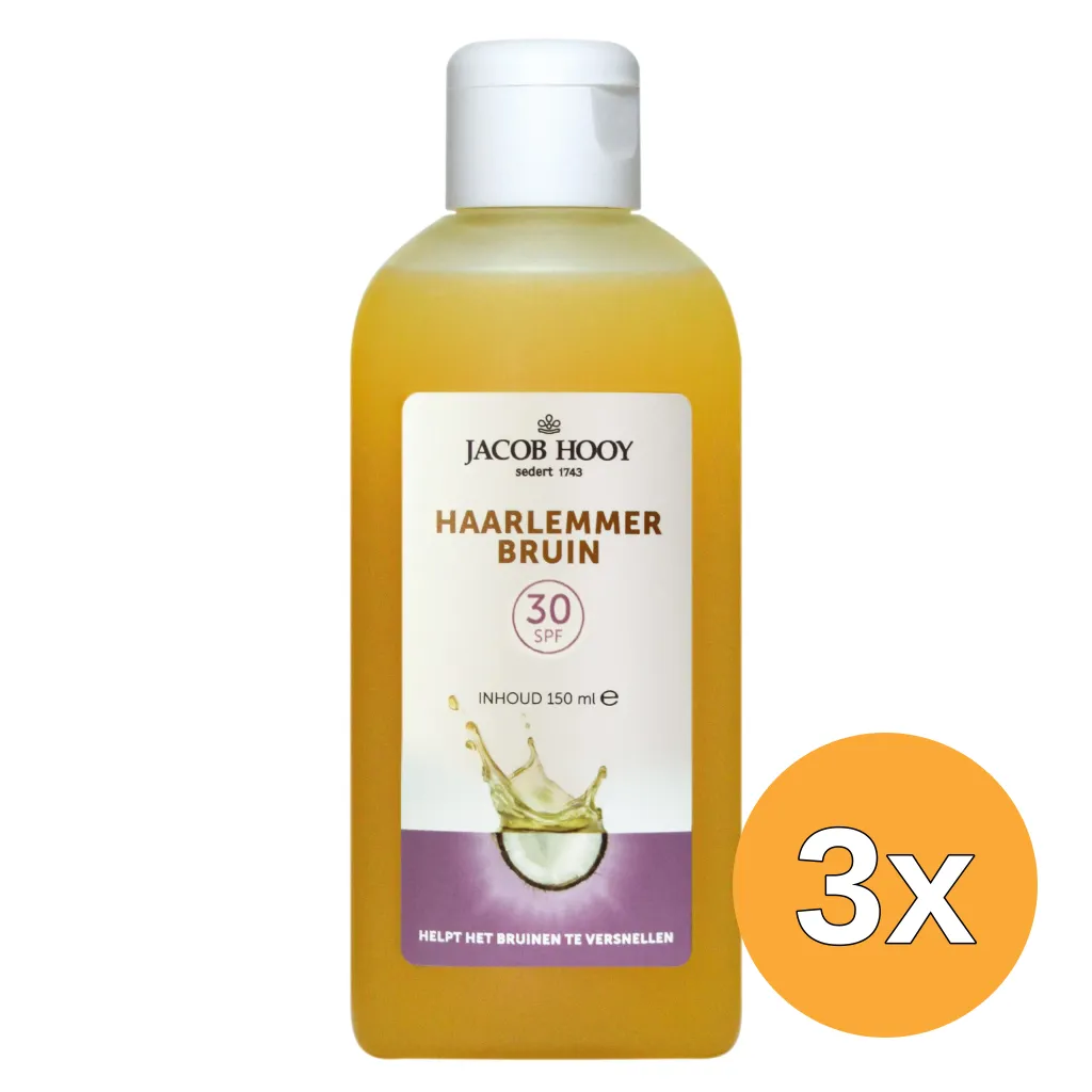 3x Jacob Hooy Haarlemmerbruin SPF 30 (150 ml)