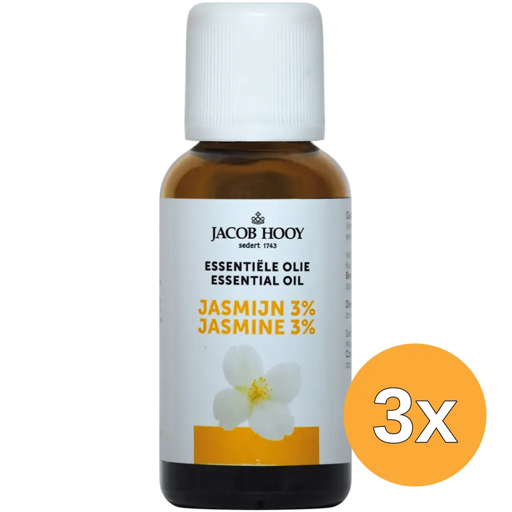 3x Jacob Hooy Jasmijn olie (30 ml)
