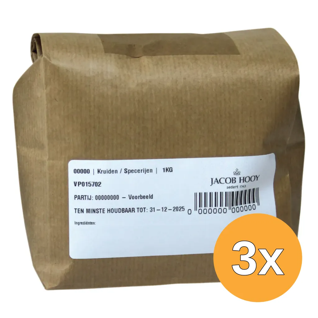 3x Jacob Hooy Monnikspeper Gemalen (1000 gr)