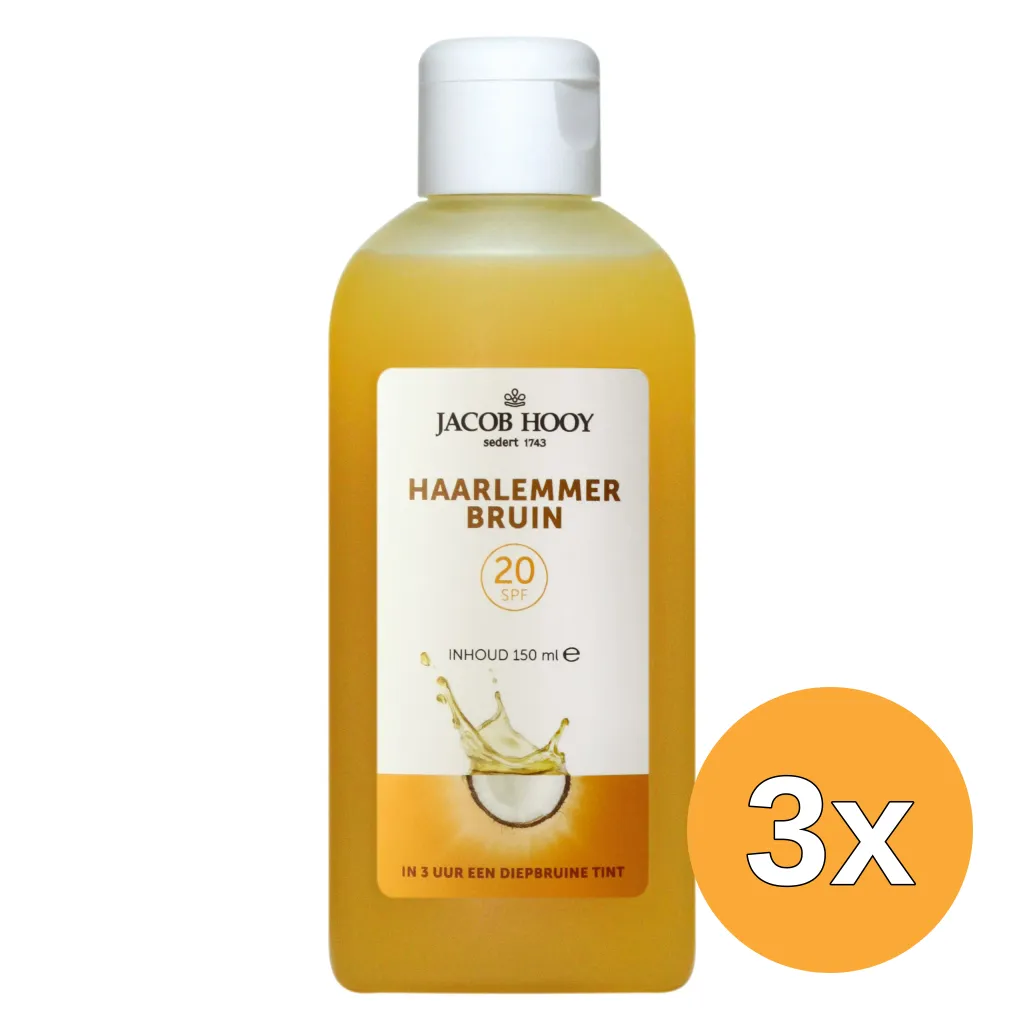 3x Jacob Hooy Haarlemmerbruin SPF 20 (150 ml)