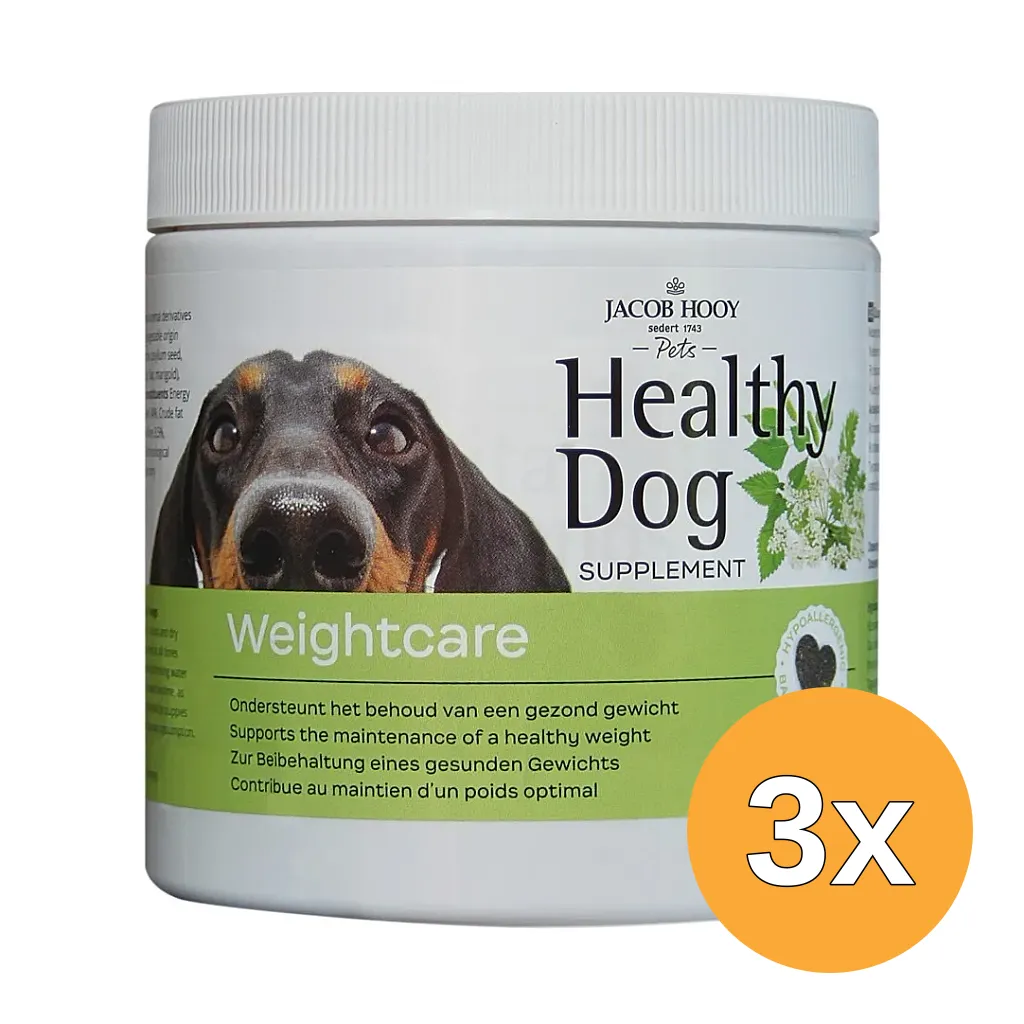 3x Jacob Hooy Healthy Dog Weightcare (80 stuks)