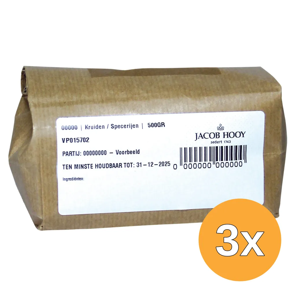 3x Jacob Hooy Natuurlijke Stoelgang Kruiden (500 gr)