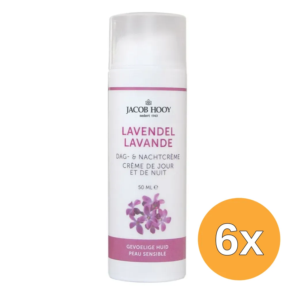 6x Jacob Hooy Lavendel Dag&Nachtcrème (50 ml)