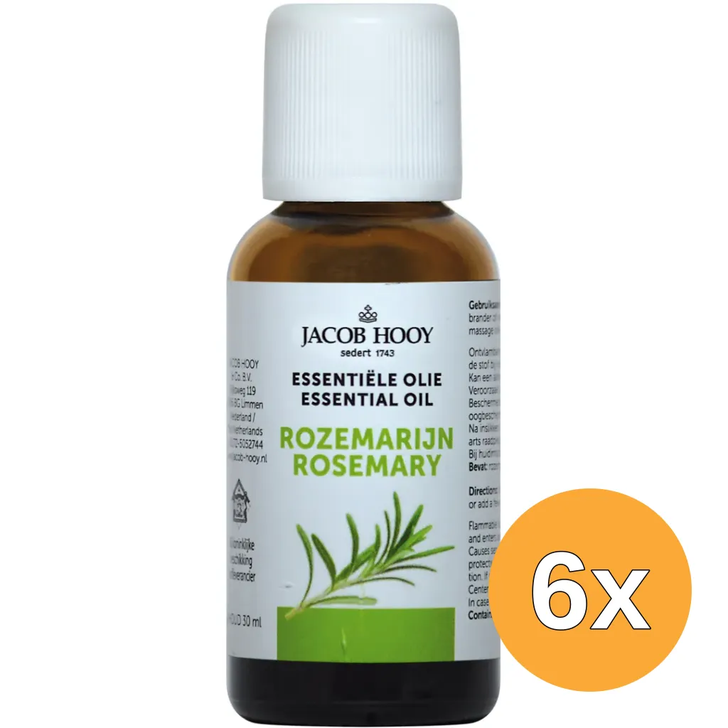 6x Jacob Hooy Rozemarijn olie (30 ml)