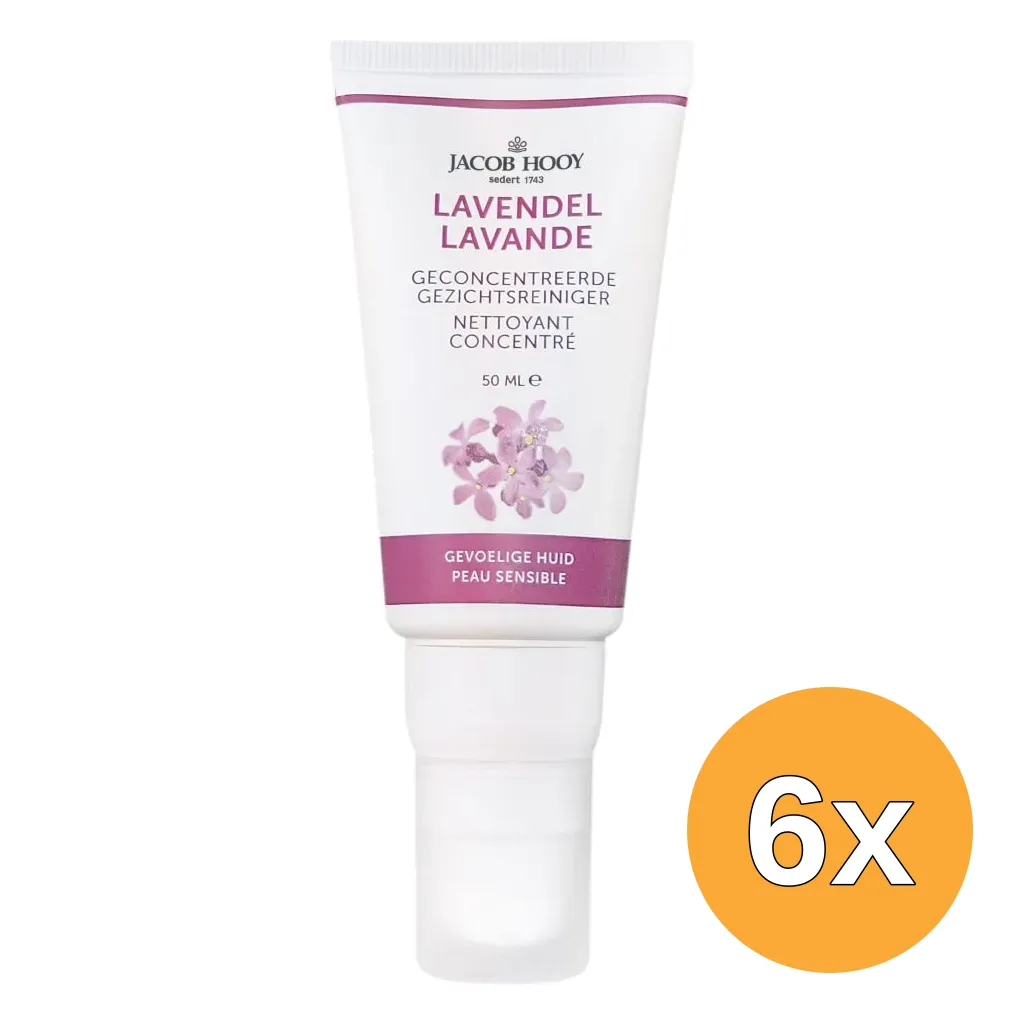 6x Jacob Hooy Lavendel Creamy Face Cleaner (50 ml)