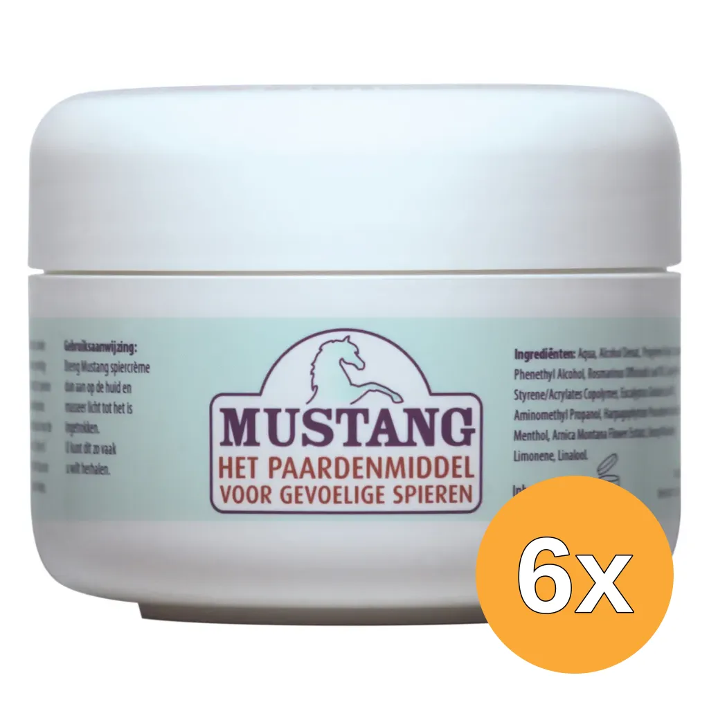 6x Jacob Hooy Mustang Spiercreme (200 ml)