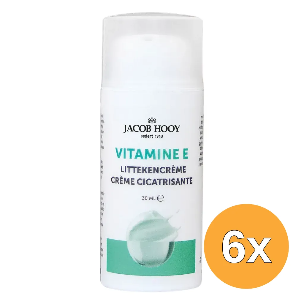 6x Jacob Hooy Vitamine E Littekencrème (30 ml)