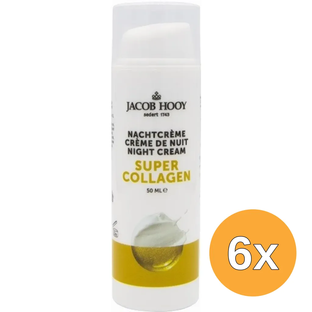 6x Jacob Hooy Super Collageen Nachtcreme (50 ml)