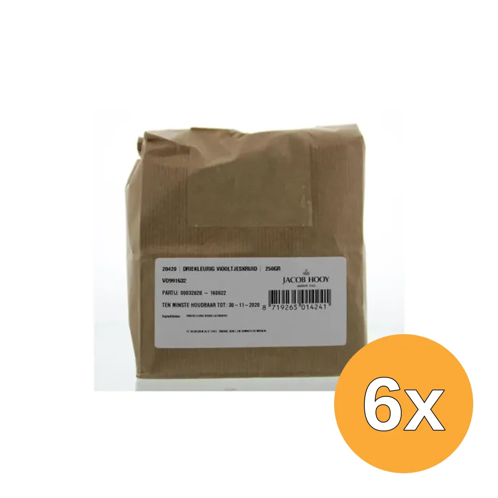 6x Jacob Hooy Driekleurig Viooltjeskruid (250 gr)