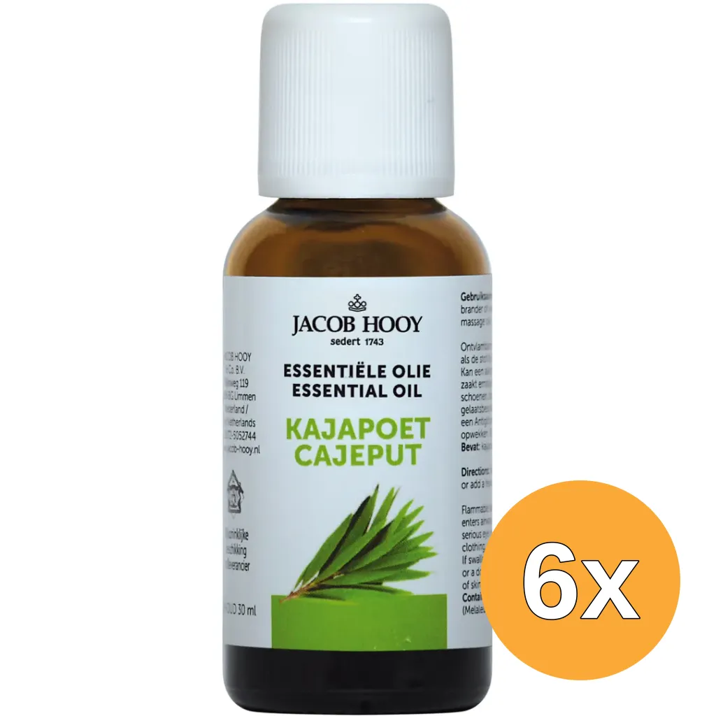 6x Jacob Hooy Kajapoet olie (30 ml)