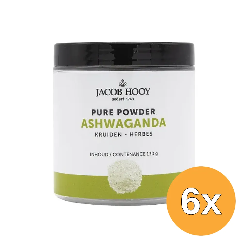 6x Jacob Hooy Pure Powder Ashwaganda (90 gr)