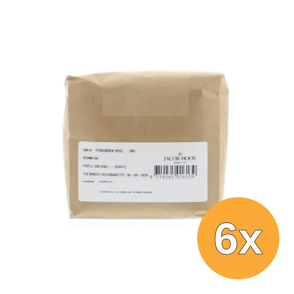 6x Jacob Hooy Fenegriek Heel (1000 gr)