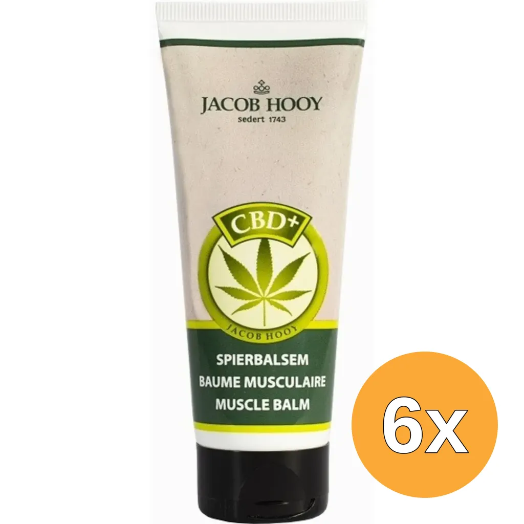 6x Jacob Hooy CBD Spierbalsem (75 ml)