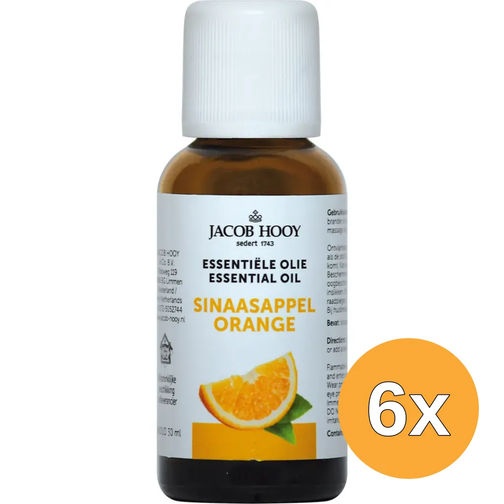 6x Jacob Hooy Sinaasappel olie (30 ml)