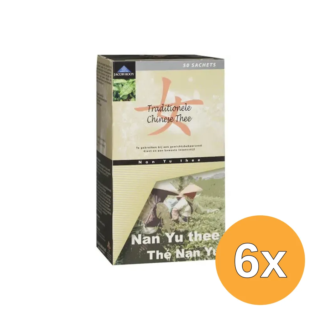 6x Jacob Hooy Nan Yu Theezakjes (50 stuks)