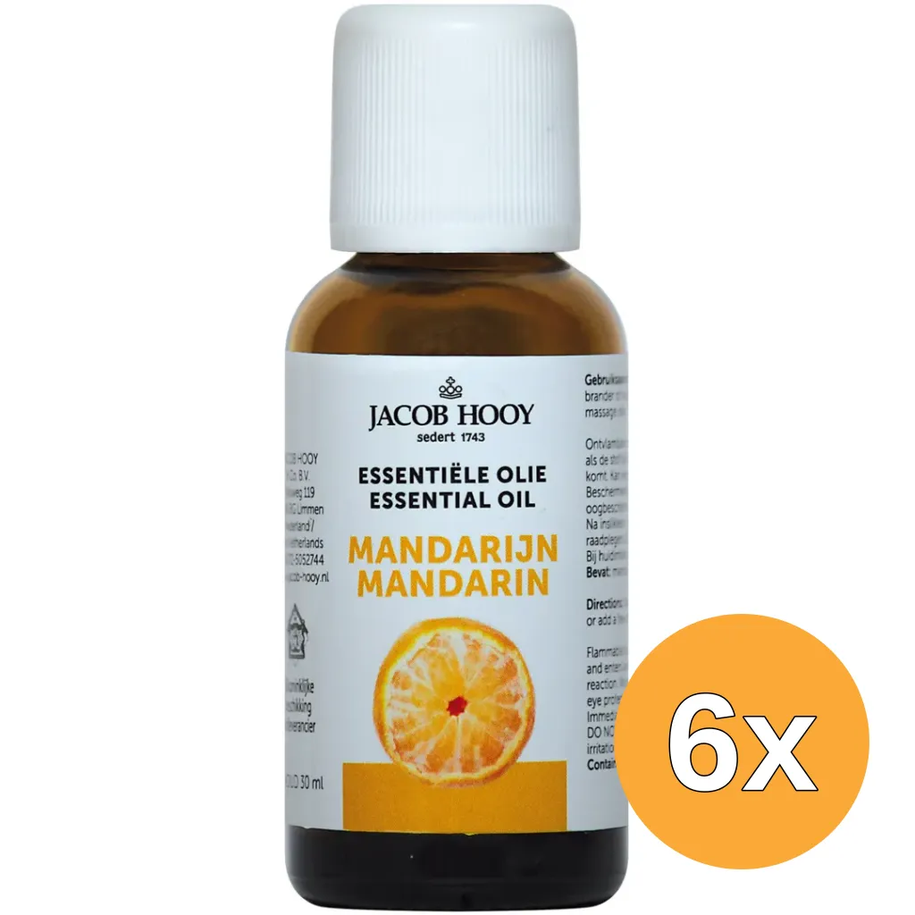 6x Jacob Hooy Mandarijn olie (30 ml)