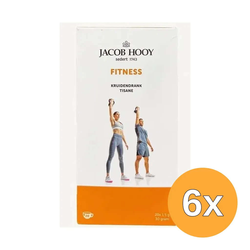 6x Jacob Hooy Fitness Thee (20 zakjes)