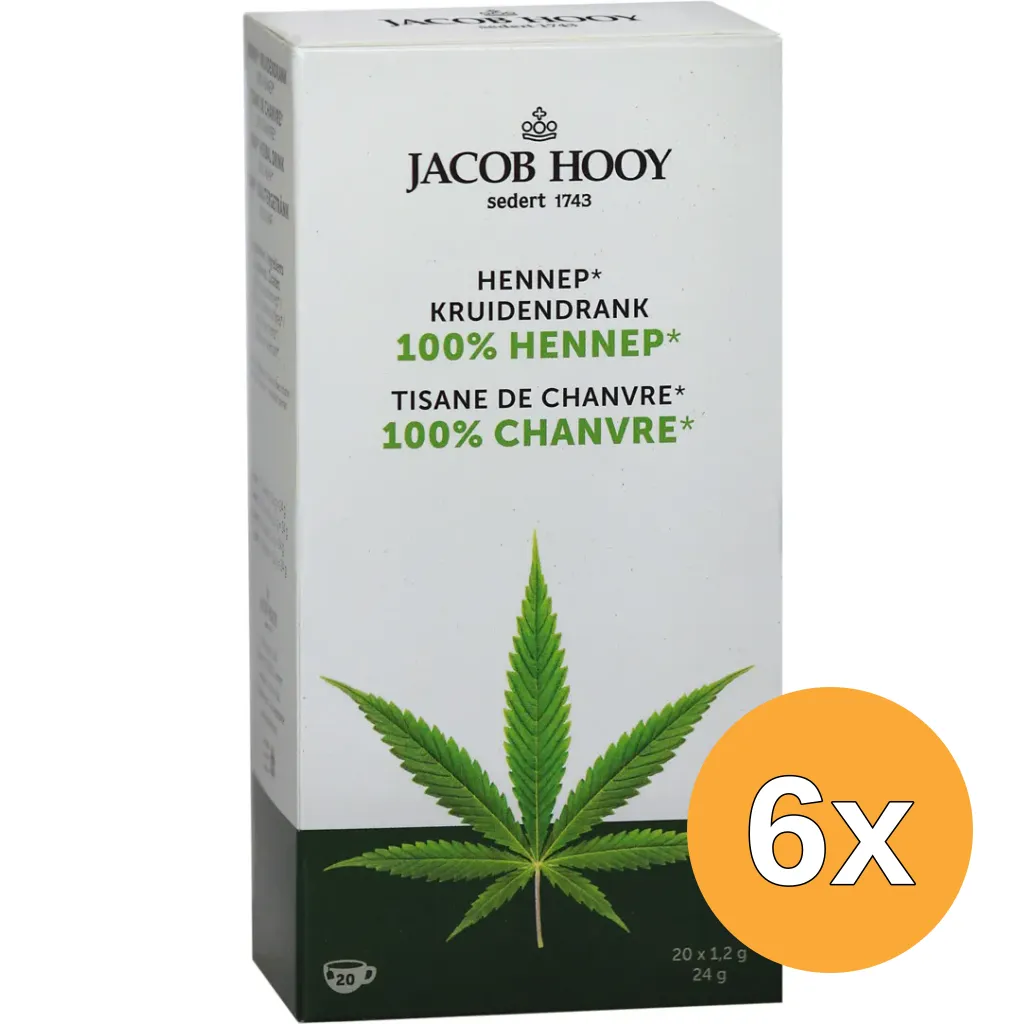 6x Jacob Hooy Hennepthee (20 stuks)