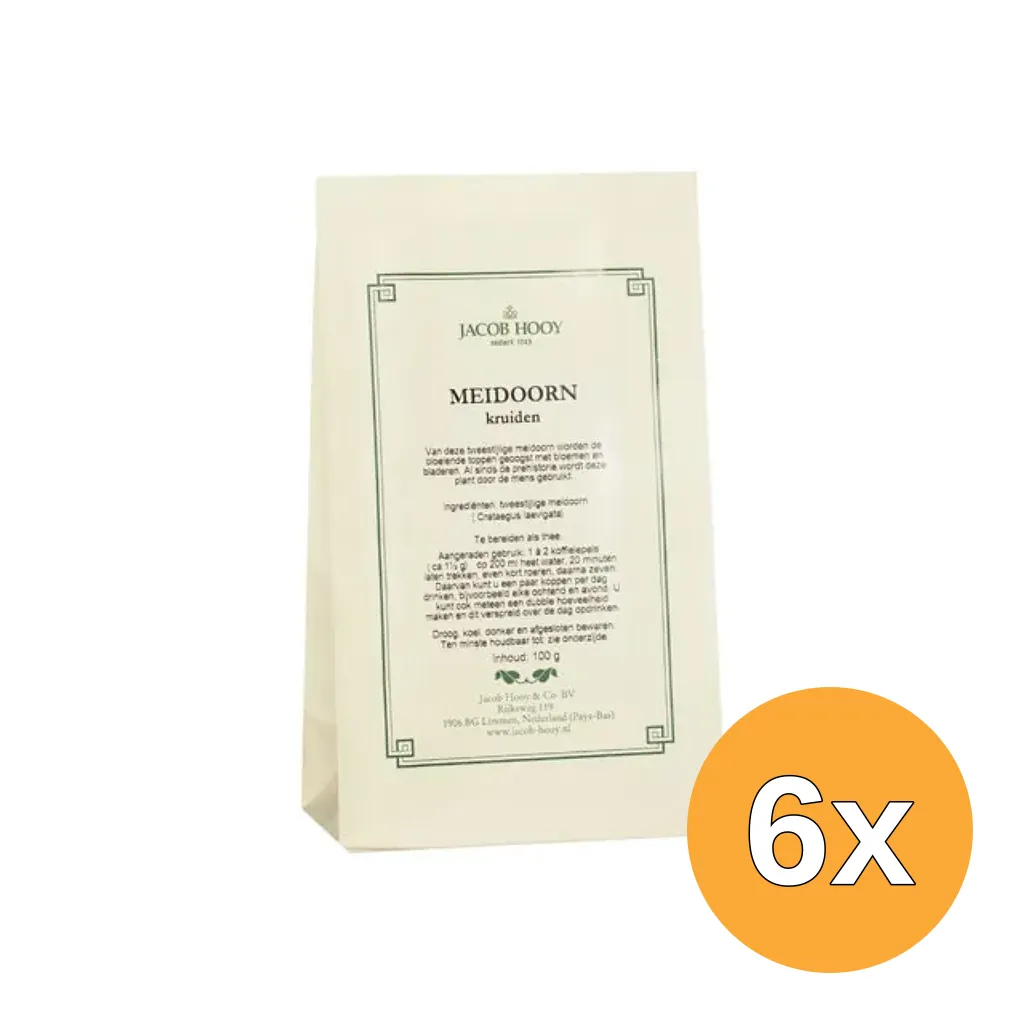 6x Jacob Hooy Meidoornkruiden (100 gr)