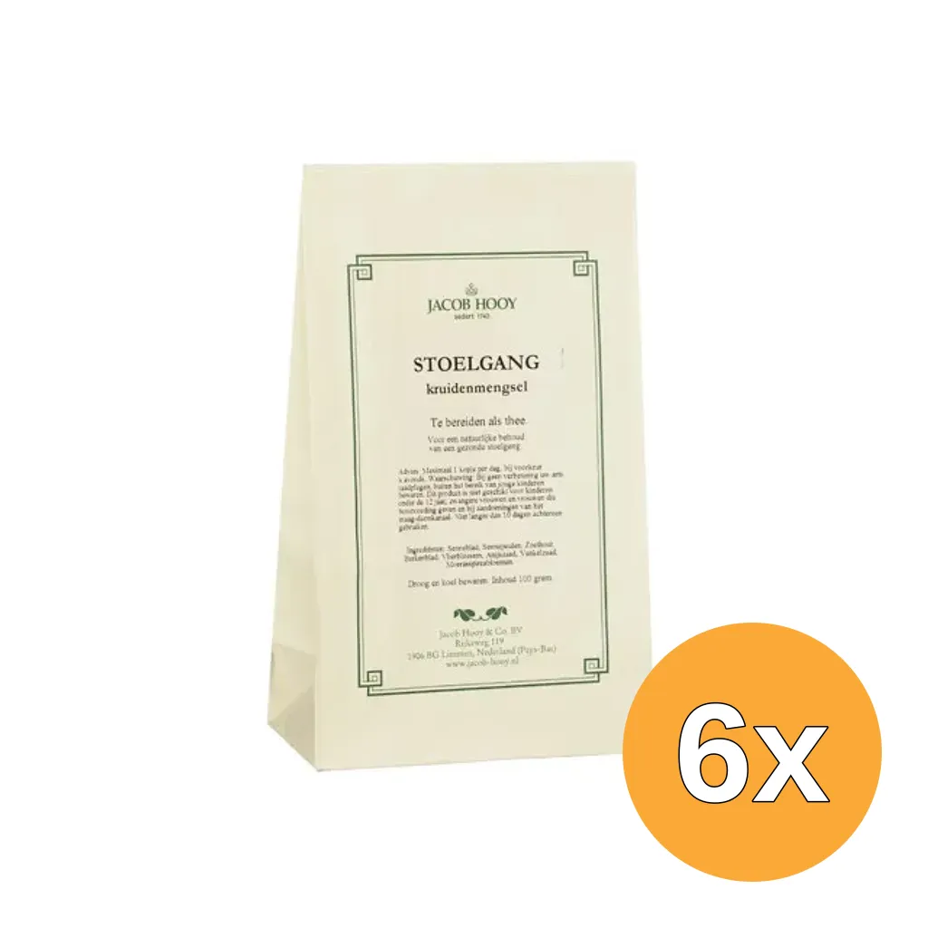 6x Jacob Hooy Natuurlijke Stoelgangkruiden Thee (100 gr)