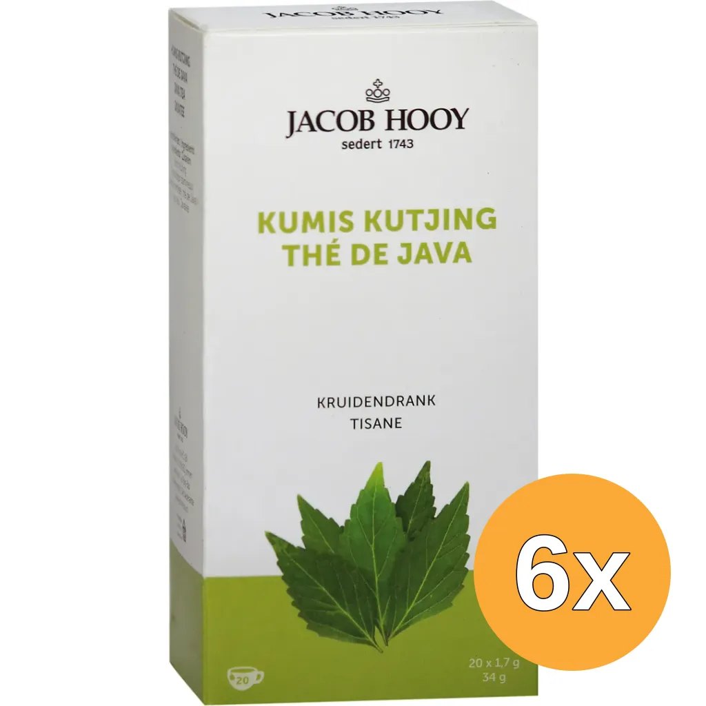 6x Jacob Hooy Kumis Kutjing Theezakjes (20 stuks)