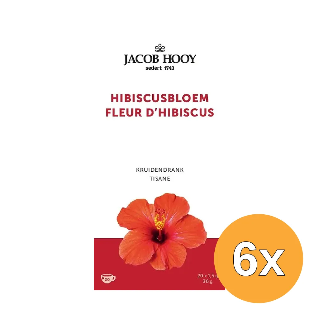 6x Jacob Hooy Hibiscus (20 zakjes)