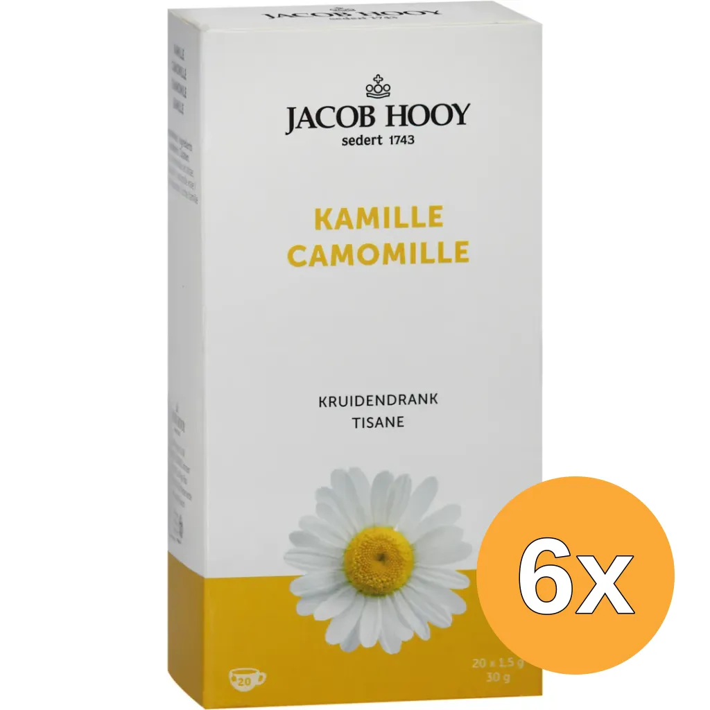 6x Jacob Hooy Kamillethee (20 stuks)