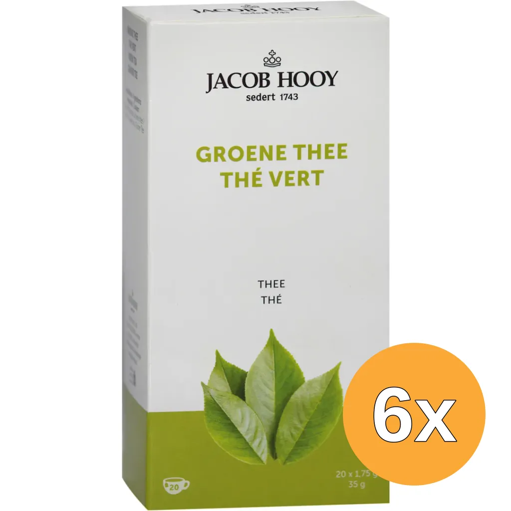 6x Jacob Hooy Groene Thee (20 stuks)