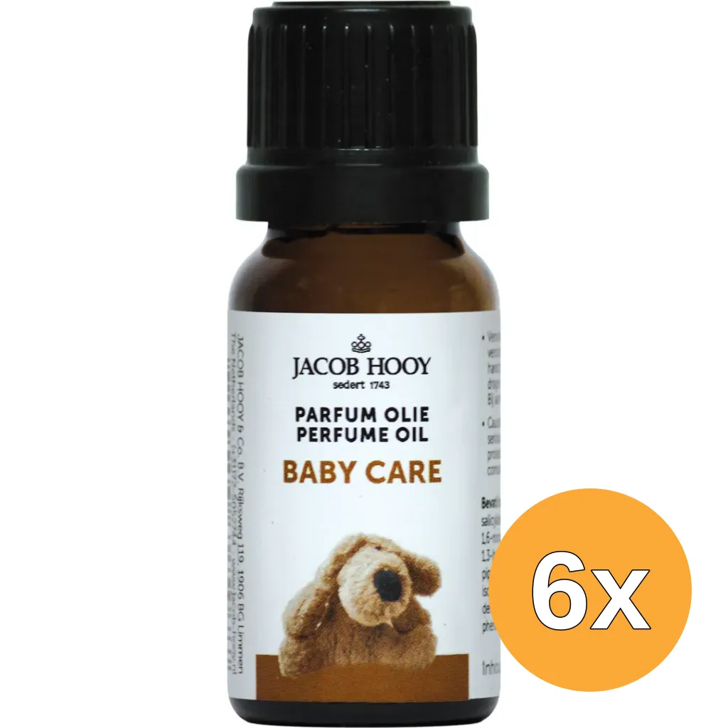 6x Jacob Hooy Parfum olie Baby care (10 ml)
