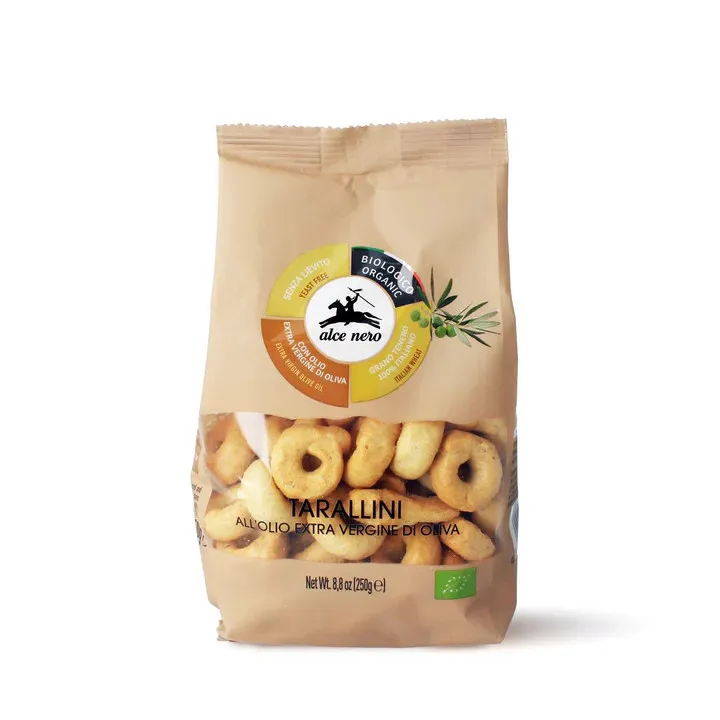 Alce Nero Tarallini met Extra Vergine Olijfolie Bio (250 gr)